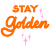 STAY GOLDEN by INDYSIGN, printed on a hand-made Unisex Denim Jacket
