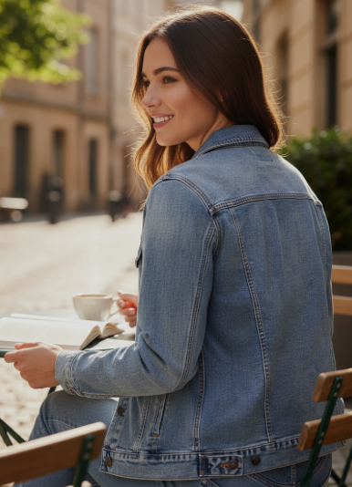 BOLD HEARTS &amp; BRIGHT COLORS, digitally printed on DENIM products: throw pillows, aprons, table place mats, hand-made Unisex Denim Jackets in 3 color choices