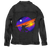 Sunset Samurai by Tobe Fonseca, on a hand-made Denim Jacket with 3 color choices: Stonewash, White, or Black. Unisex XS S M L XL 2X 3X. USA hand-made and USA digitally printed. Ships free within the USA & also ships Internationally.