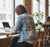 Talavera Mexican Tile by CatCoq, printed on a hand-made Unisex Denim Jacket