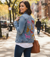 Tiger Collection by CatCoq, printed on a hand-made Unisex Denim Jacket