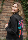 TROPICAL PARADISE by INDYSIGN, printed on a hand-made Unisex Denim Jacket