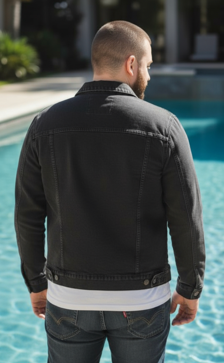 YAKUZA CAT by TOBE FONSECA, digitally printed on DENIM products: throw pillows, aprons, table place mats, and hand-made Unisex Denim Jackets in 3 color choices