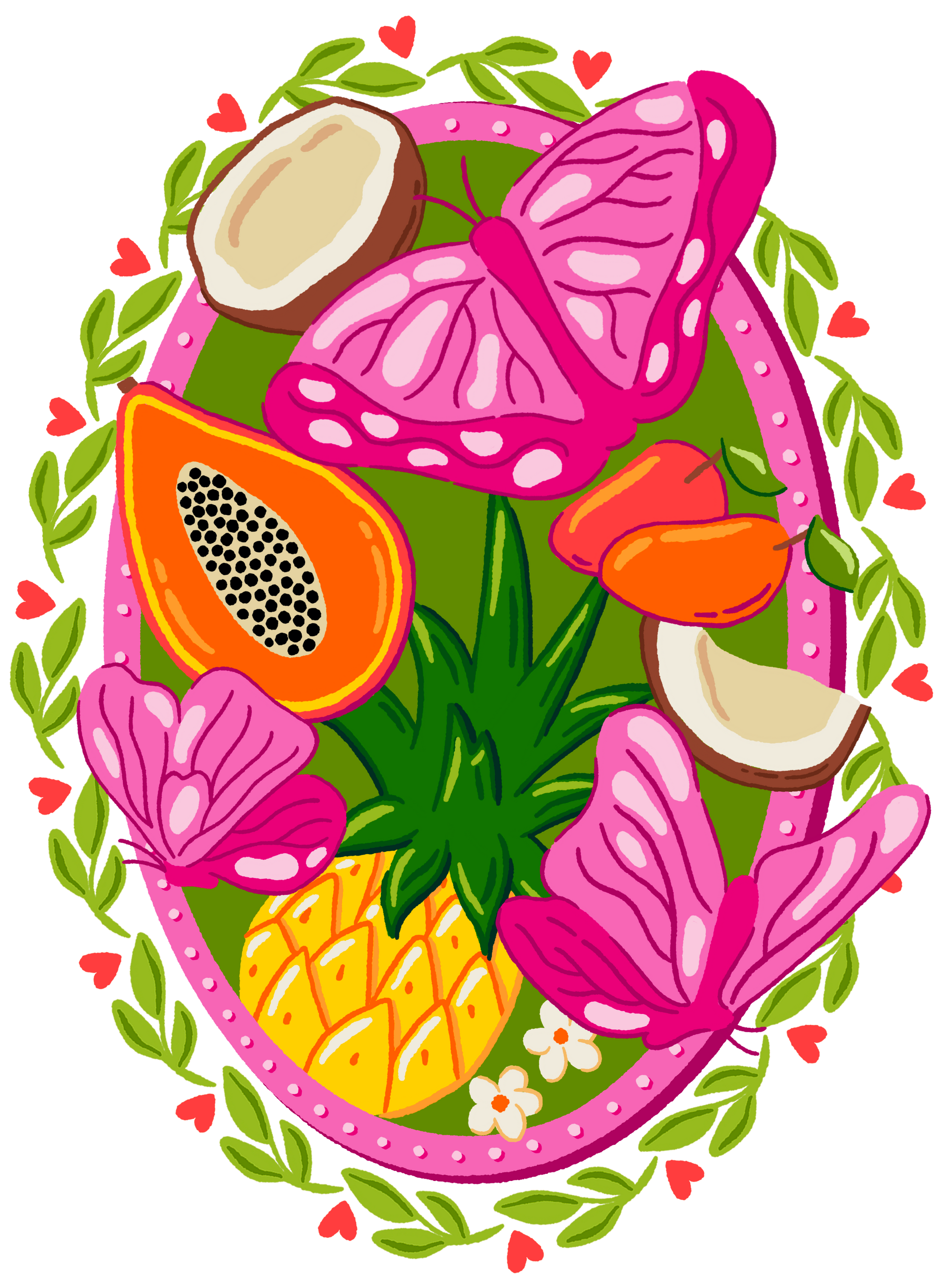 TROPICAL PARADISE BUTTERFLY by IndySign, digitally printed on DENIM products: throw pillows, aprons, table place mats, and hand-made Unisex Denim Jackets in 3 color choices