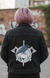 Vikings Shield by Jess Adams, printed on a hand-made Unisex Denim Jacket