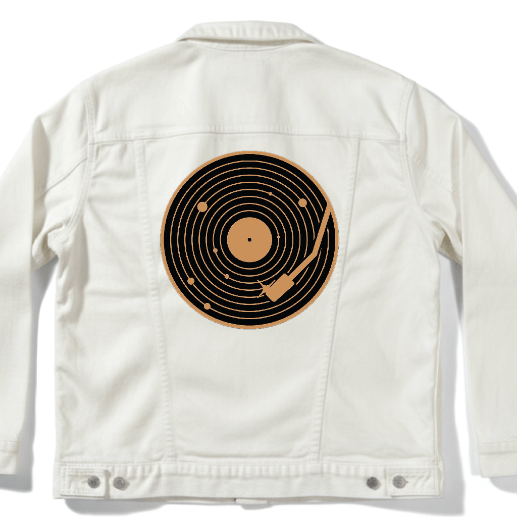 VINYL SYSTEM by GRANT SHEPLEY custom denim jacket by DenimINK