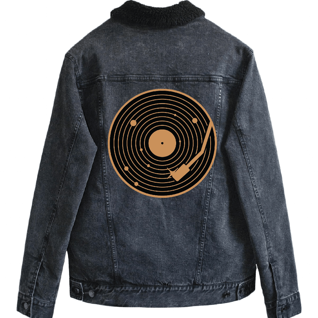 VINYL SYSTEM by GRANT SHEPLEY custom denim jacket by DenimINK