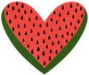WATERMELON HEART by HEND SHEHATA, digitally printed on a hand-made Unisex Denim Jacket