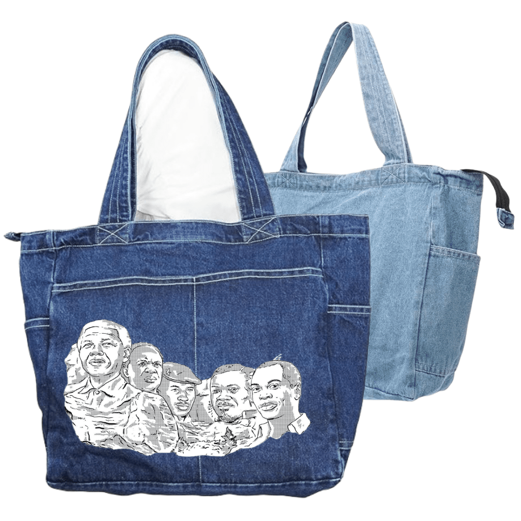 AFRICA MOUNT RUSHMORE, by THE NYGERIANS custom denim jacket by DenimINK