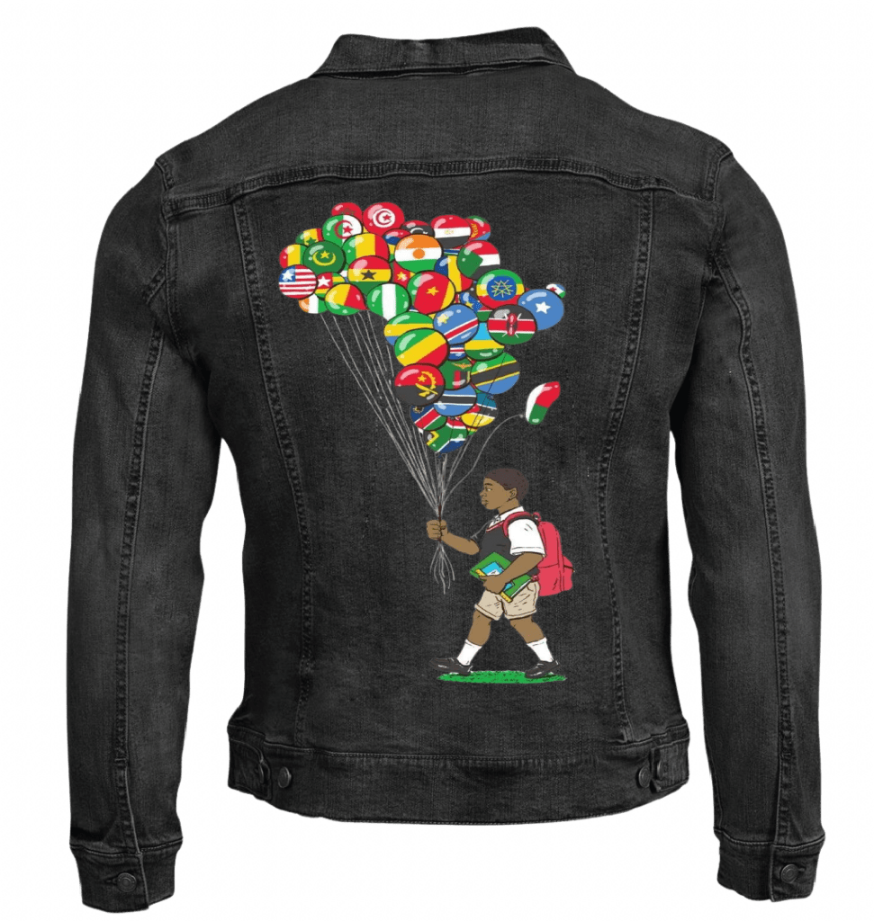 BALLOON BOY by THE NYGERIANS custom denim jacket by DenimINK