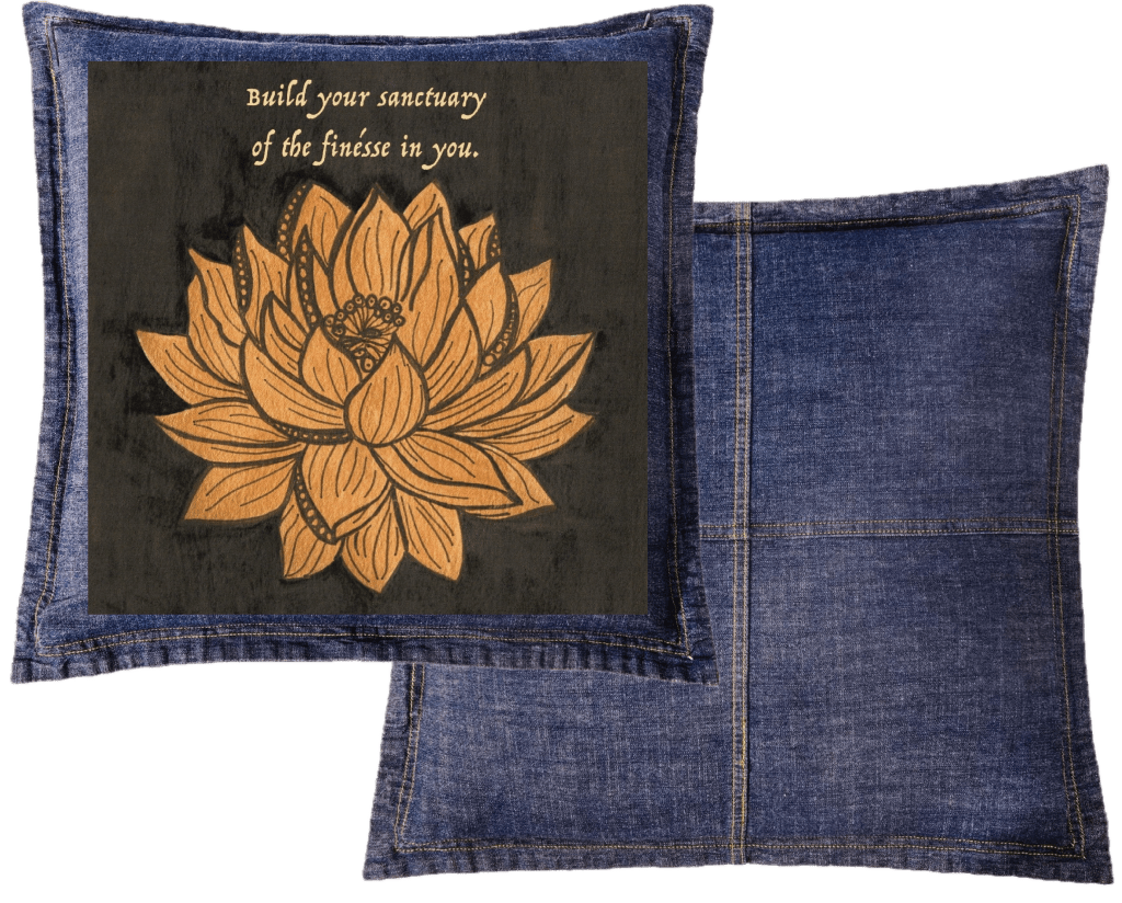 BE YOUR OWN SANCTUARY by CANVAS and QUOTATIONS custom denim jacket by DenimINK