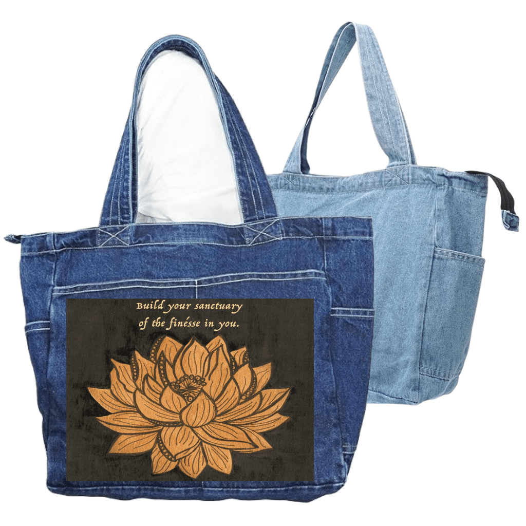 BE YOUR OWN SANCTUARY by CANVAS and QUOTATIONS custom denim jacket by DenimINK