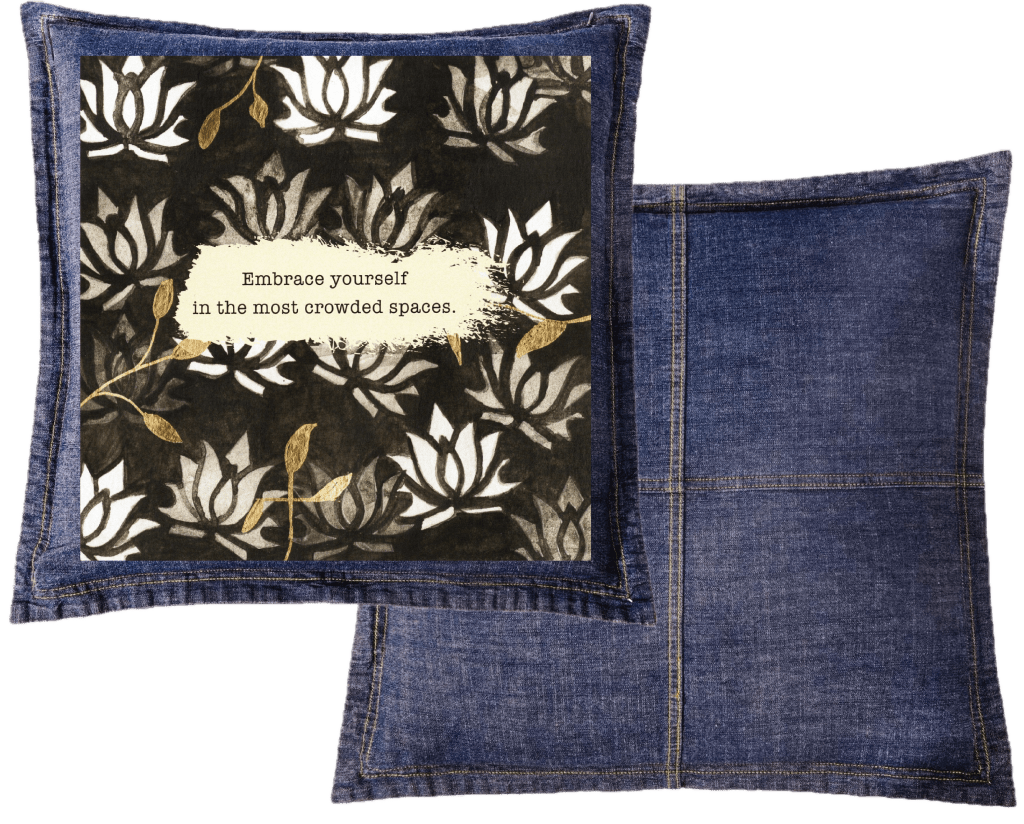 BE YOURSELF by CANVAS and QUOTATIONS custom denim jacket by DenimINK