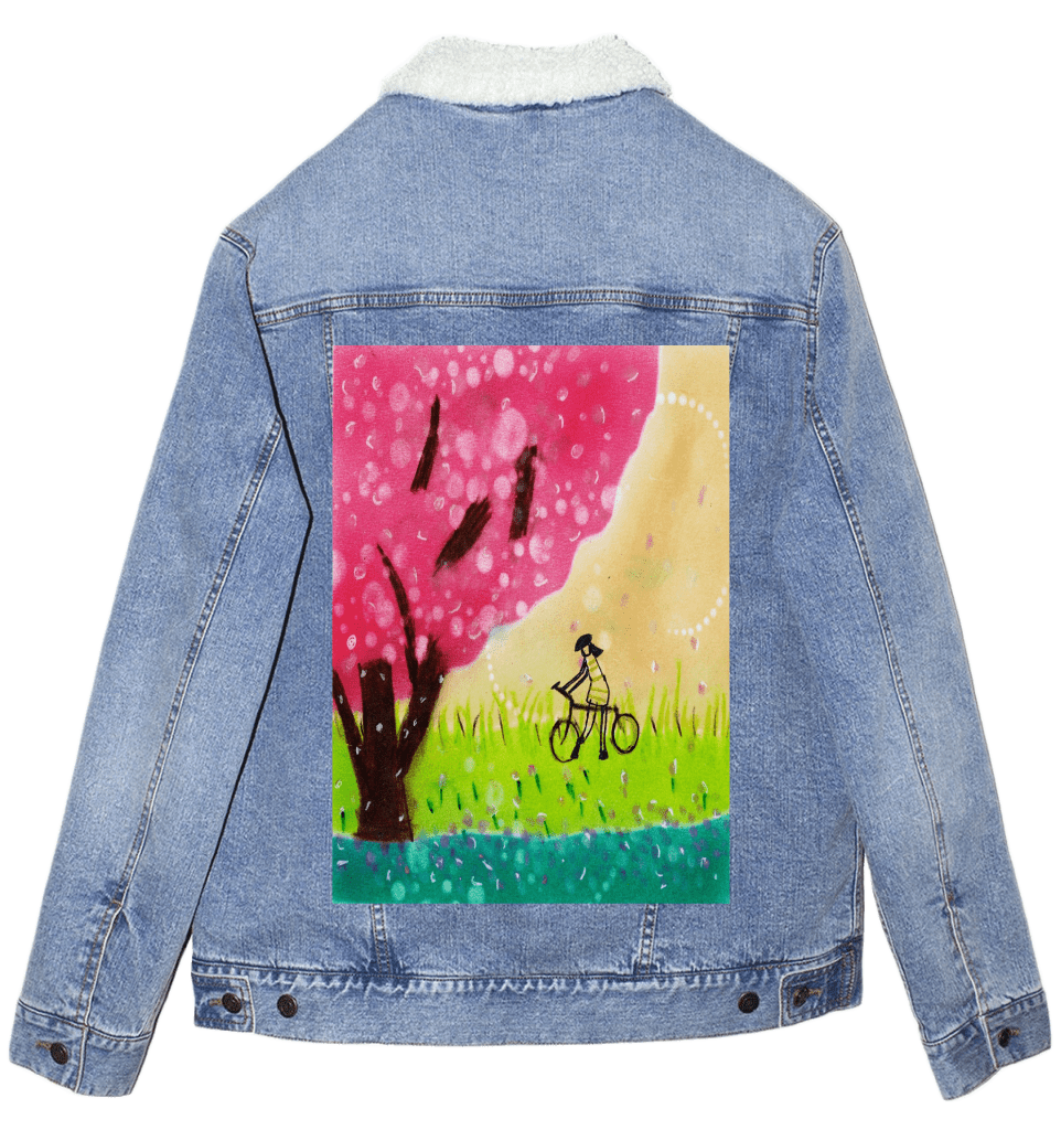 BIKE RIDE by CANVAS and QUOTATIONS custom denim jacket by DenimINK