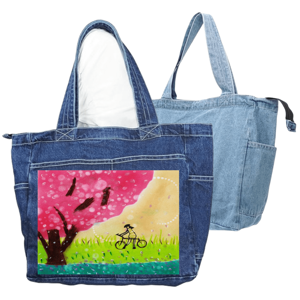 BIKE RIDE by CANVAS and QUOTATIONS custom denim jacket by DenimINK