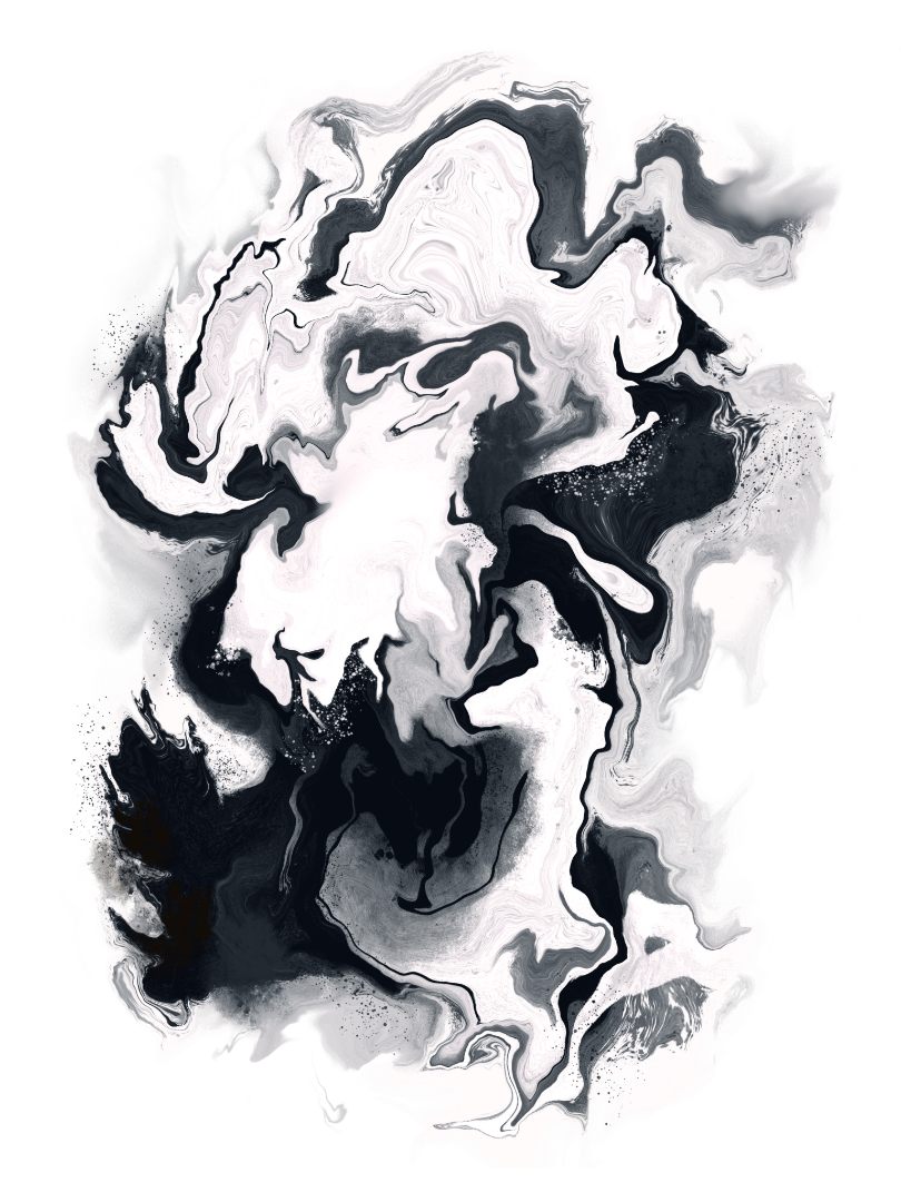 BLACK and WHITE WAVES by RaMir DESIGNS, printed on denim jackets and other denim products: tote bags, throw pillows, table place mats, aprons