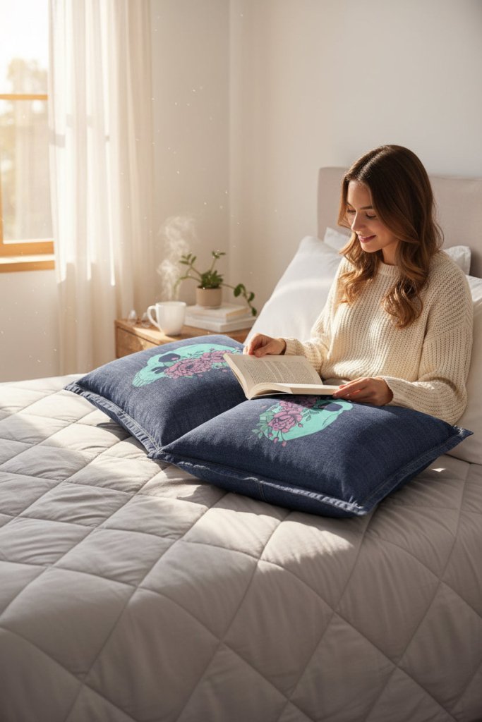 BLUE FLORAL SKULL by JESS ADAMS