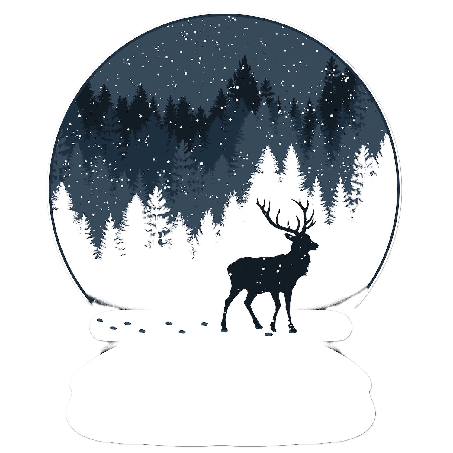 BOULE à NEIGE, by TOBE FONSECA, printed on denim jackets and other denim products: tote bags, throw pillows, table place mats, aprons