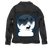 boule à neige, by Tobe Fonseca, on a hand-made Denim Jacket with 3 color choices: Stonewash, White, or Black. Unisex XS S M L XL 2X 3X. USA hand-made and USA digitally printed. Ships free within the USA & also ships Internationally.