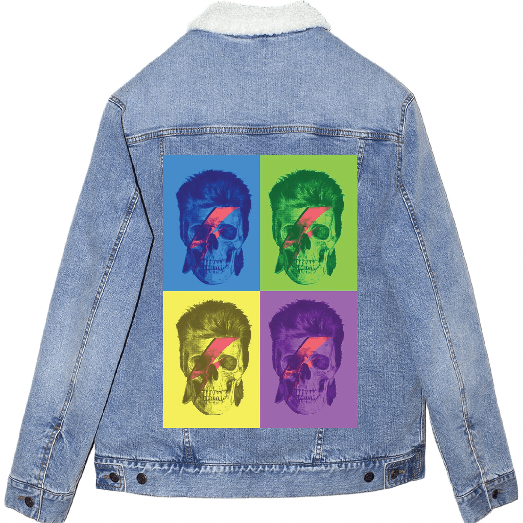 BOWIE POP ART by GRANT SHEPLEY custom denim jacket by DenimINK