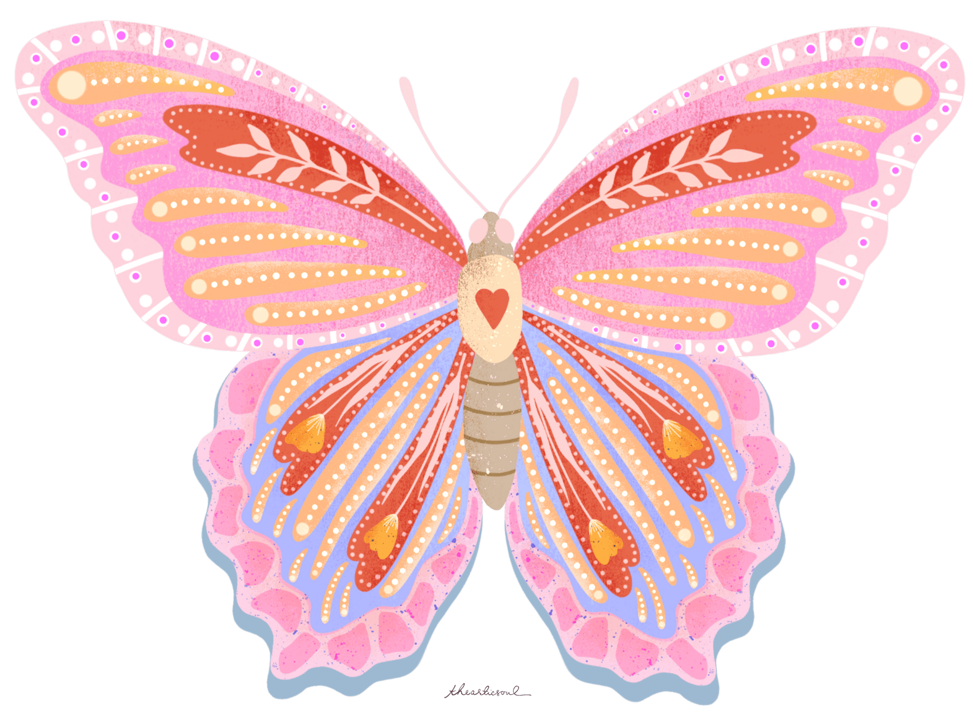 BUTTERFLY by thearticsoul, printed on denim jackets and other denim products: tote bags, throw pillows, table place mats, aprons