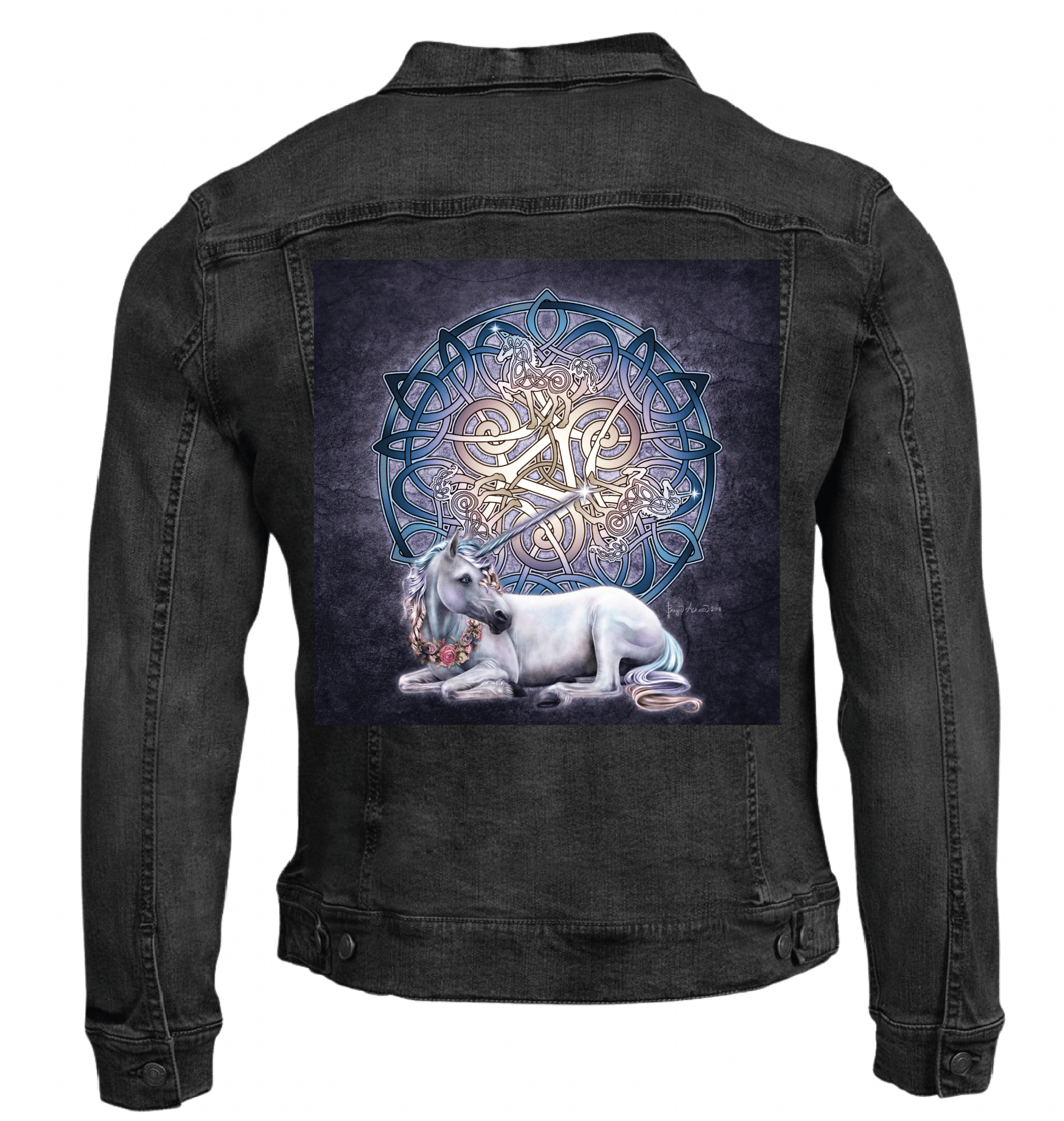 CELTIC UNICORN with background by BRIGID ASHWOOD