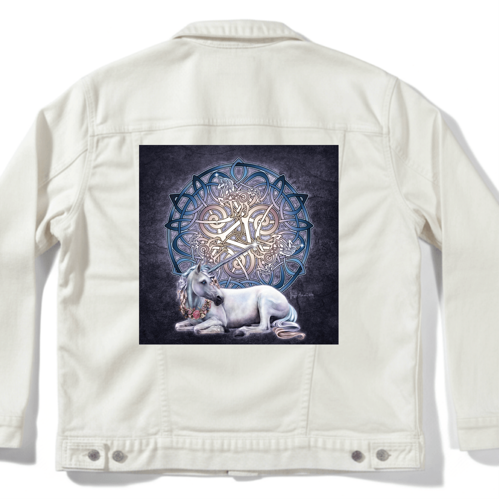 CELTIC UNICORN with background by BRIGID ASHWOOD