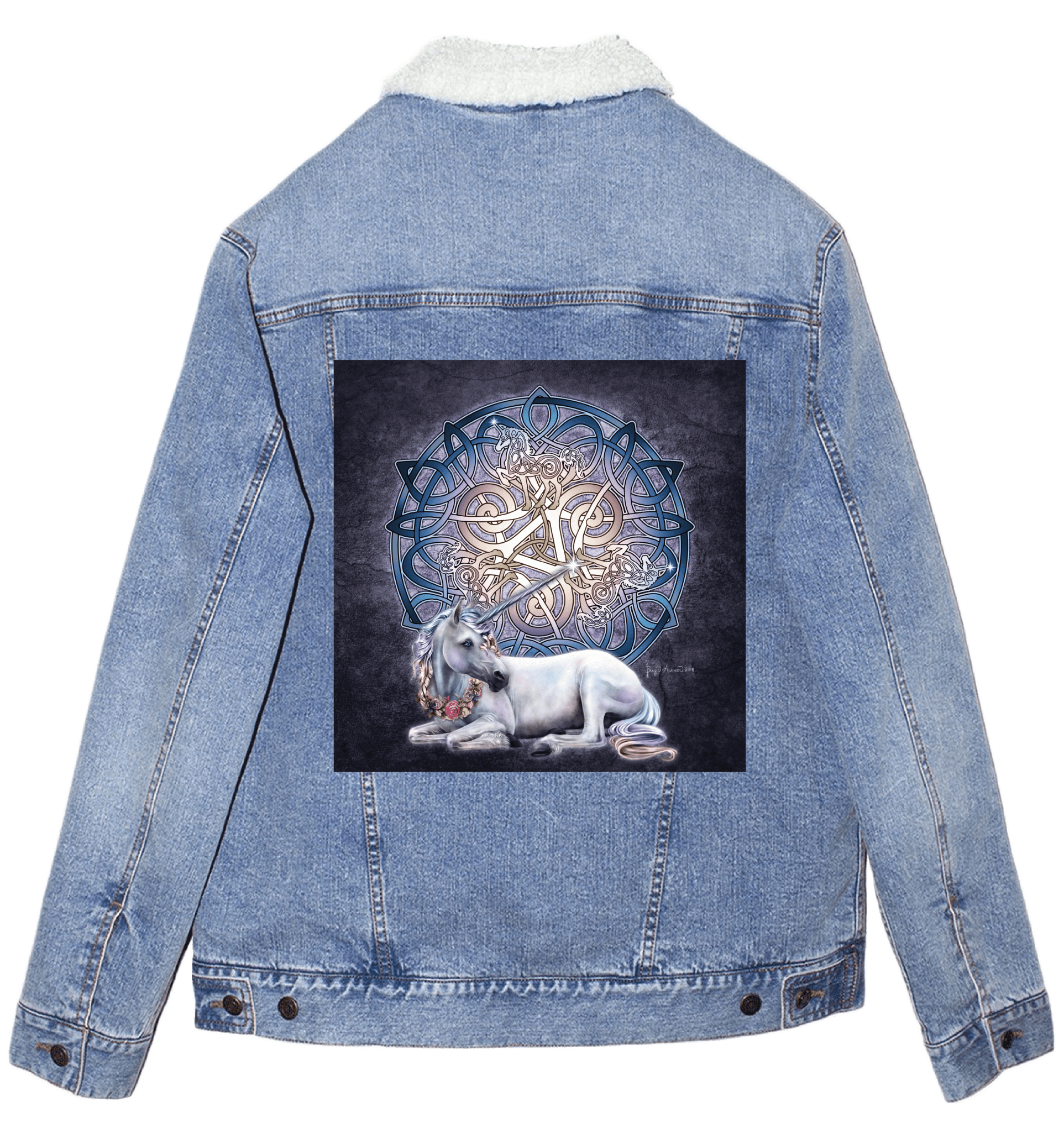 CELTIC UNICORN with background by BRIGID ASHWOOD