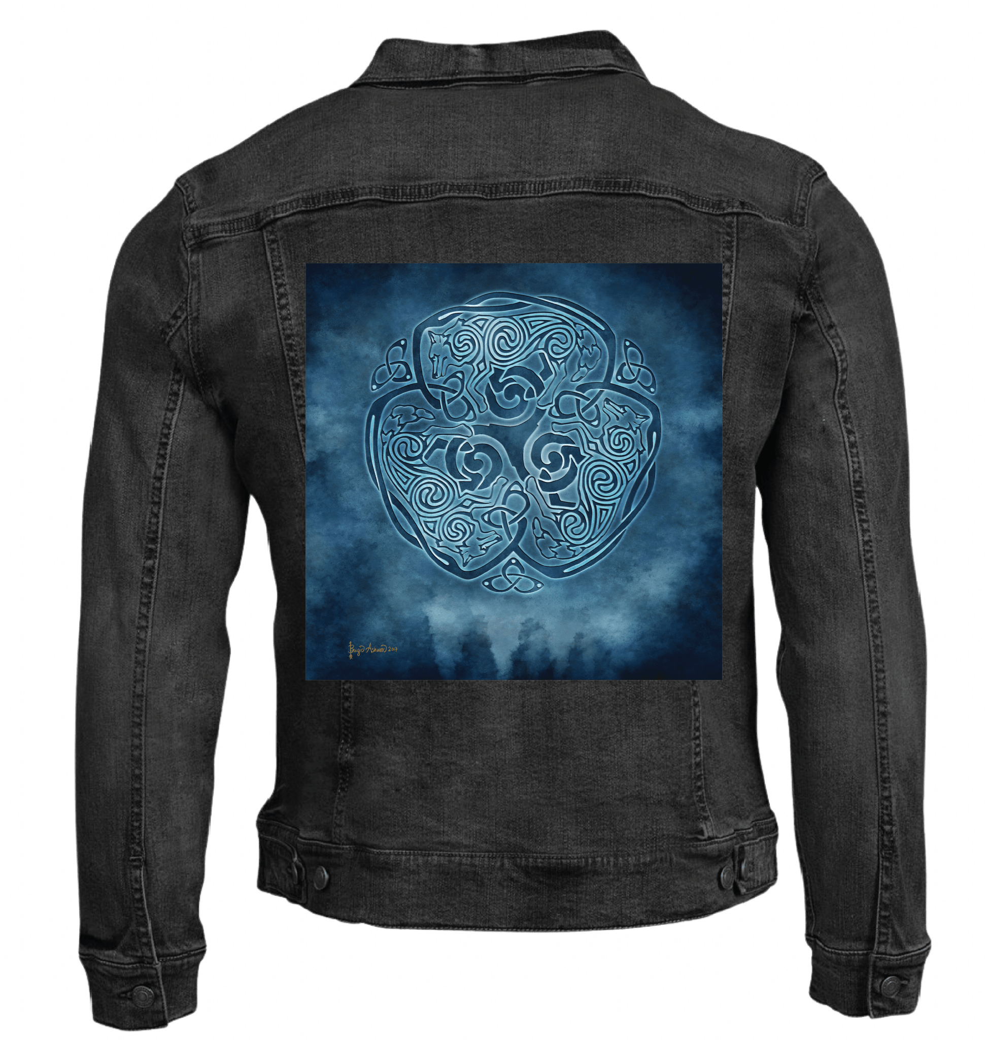 CELTIC WOLF with background by BRIGID ASHWOOD