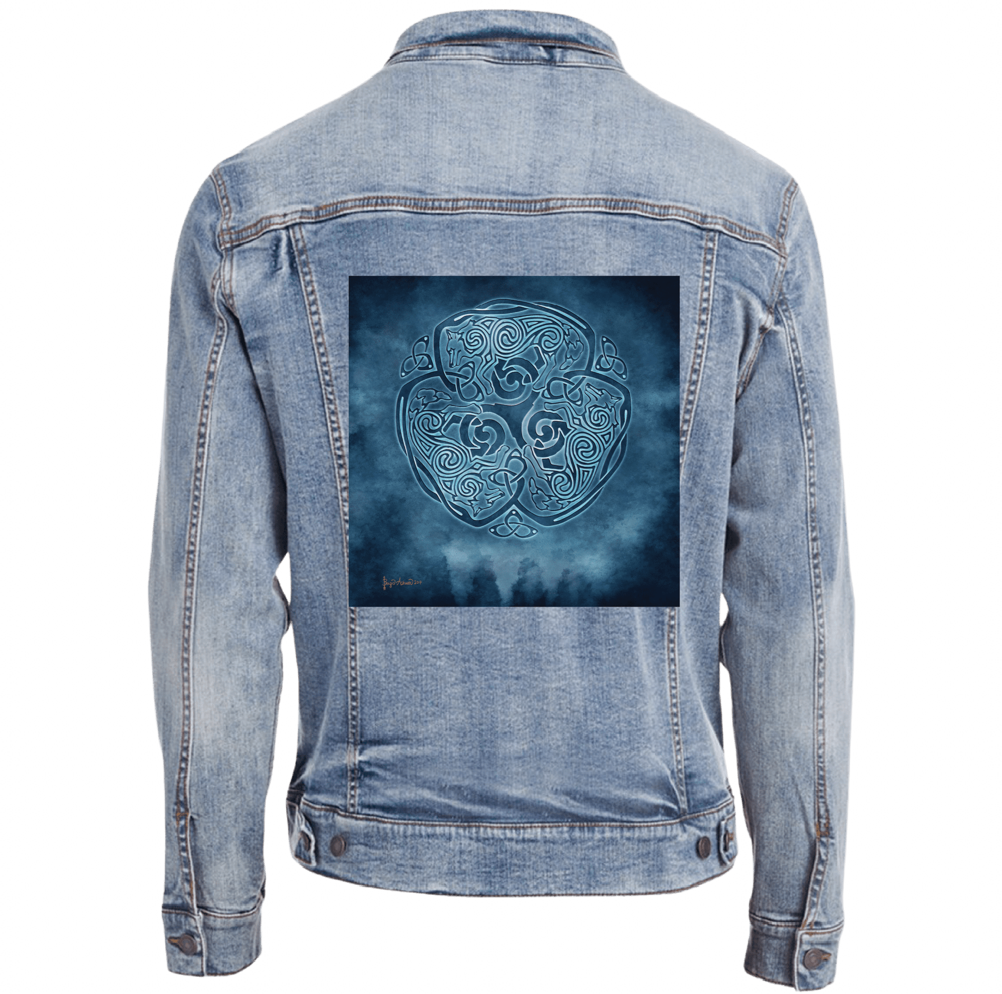 CELTIC WOLF with background by BRIGID ASHWOOD