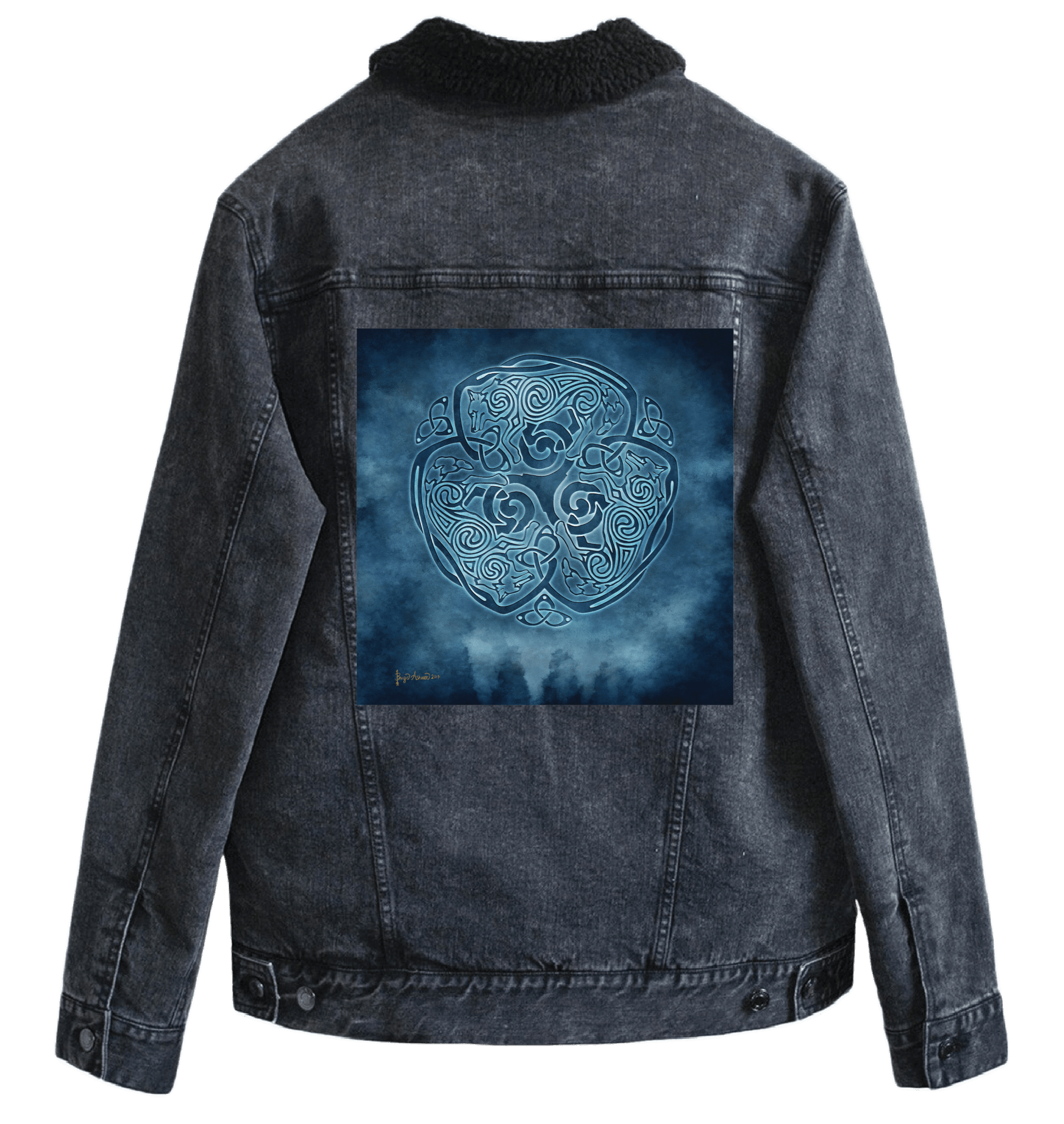 CELTIC WOLF with background by BRIGID ASHWOOD