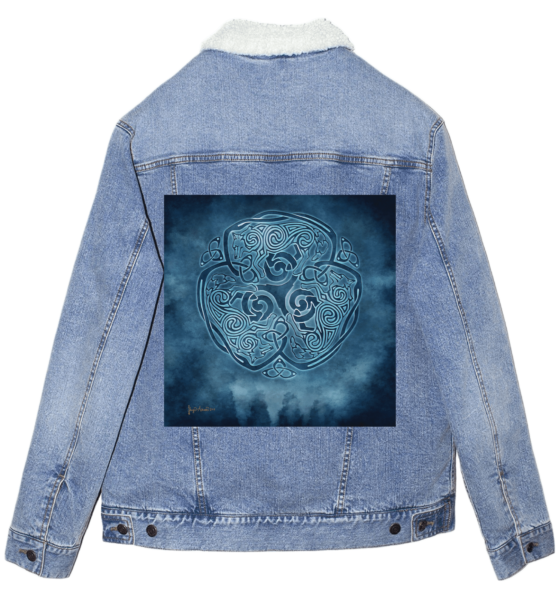 CELTIC WOLF with background by BRIGID ASHWOOD