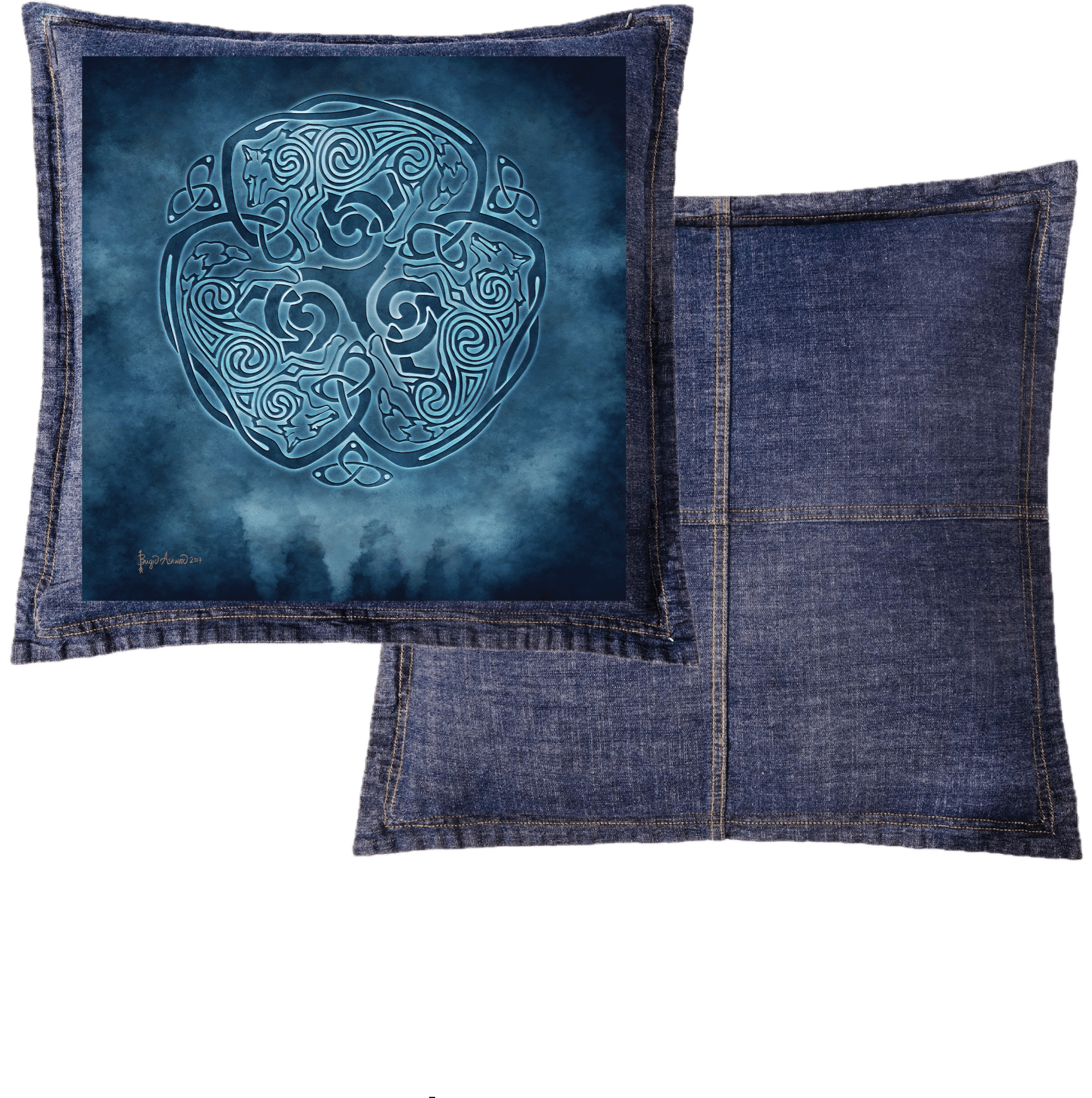 CELTIC WOLF with background by BRIGID ASHWOOD