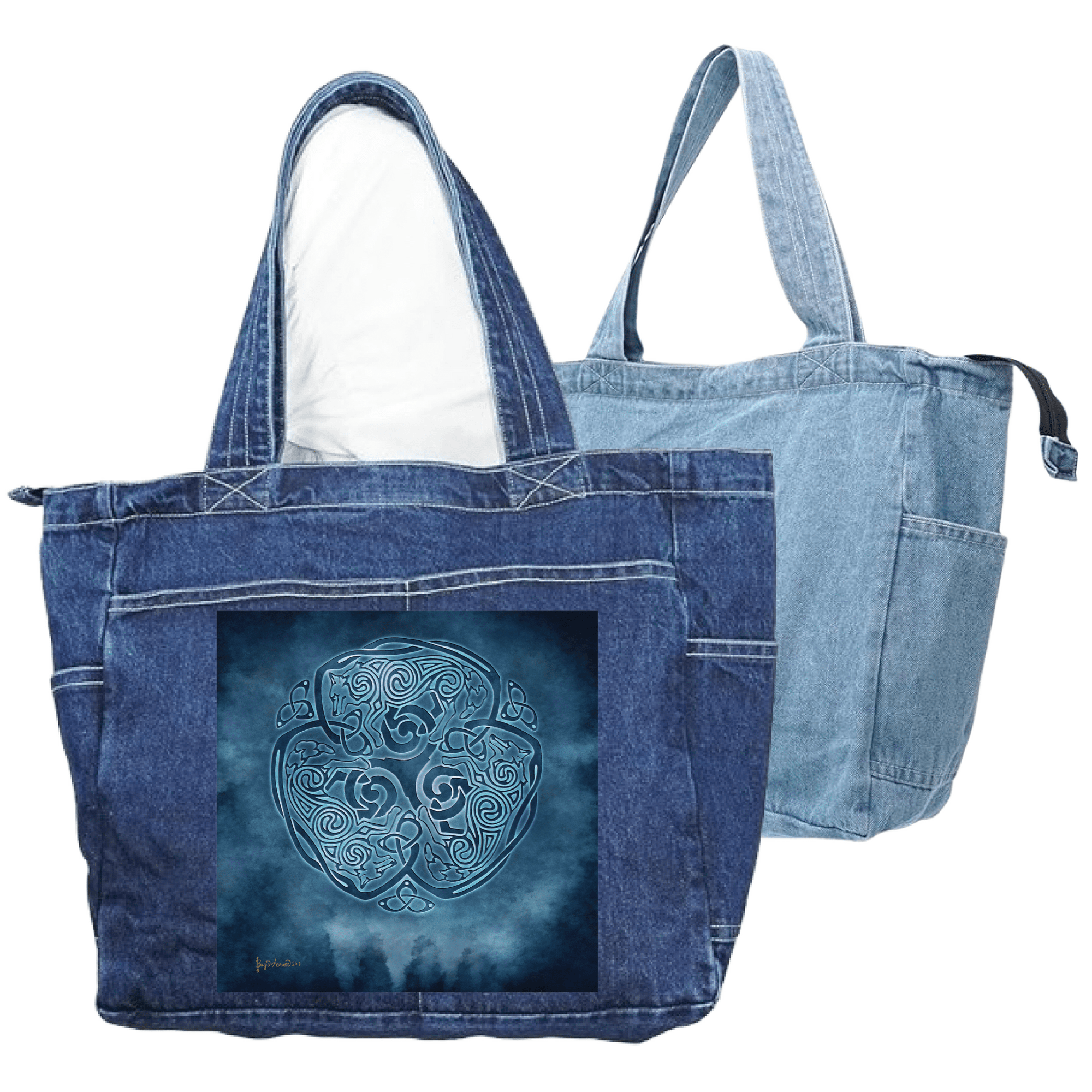 CELTIC WOLF with background by BRIGID ASHWOOD