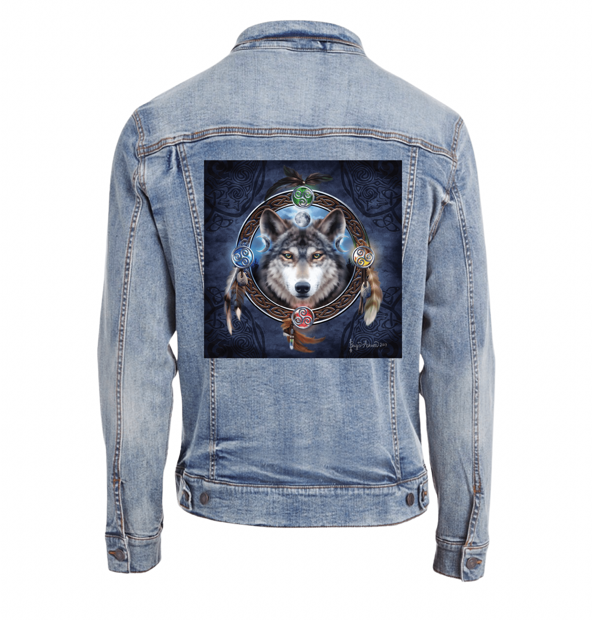 CELTIC WOLF GUIDE with background by BRIGID ASHWOOD