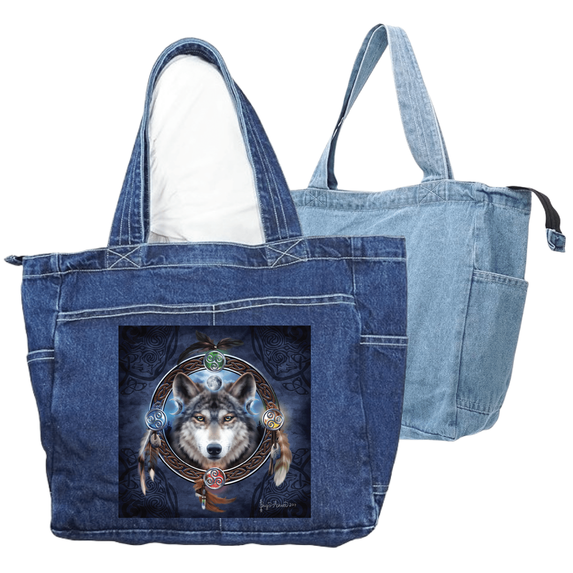 CELTIC WOLF GUIDE with background by BRIGID ASHWOOD