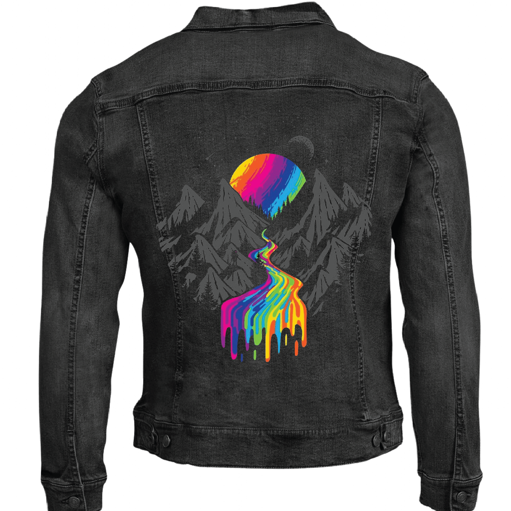 COSMIC RIVER by GRANT SHEPLEY custom denim jacket by DenimINK