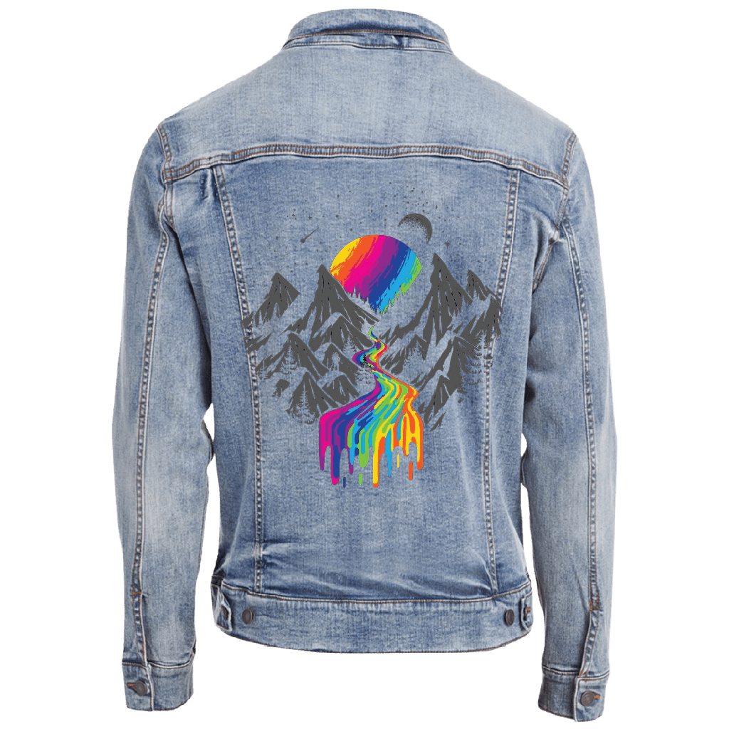 COSMIC RIVER by GRANT SHEPLEY custom denim jacket by DenimINK