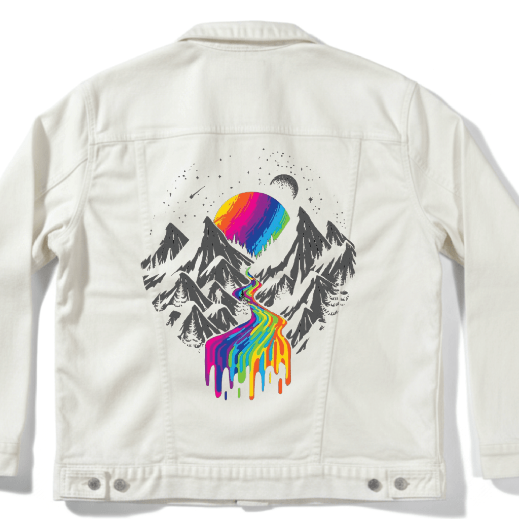 COSMIC RIVER by GRANT SHEPLEY custom denim jacket by DenimINK