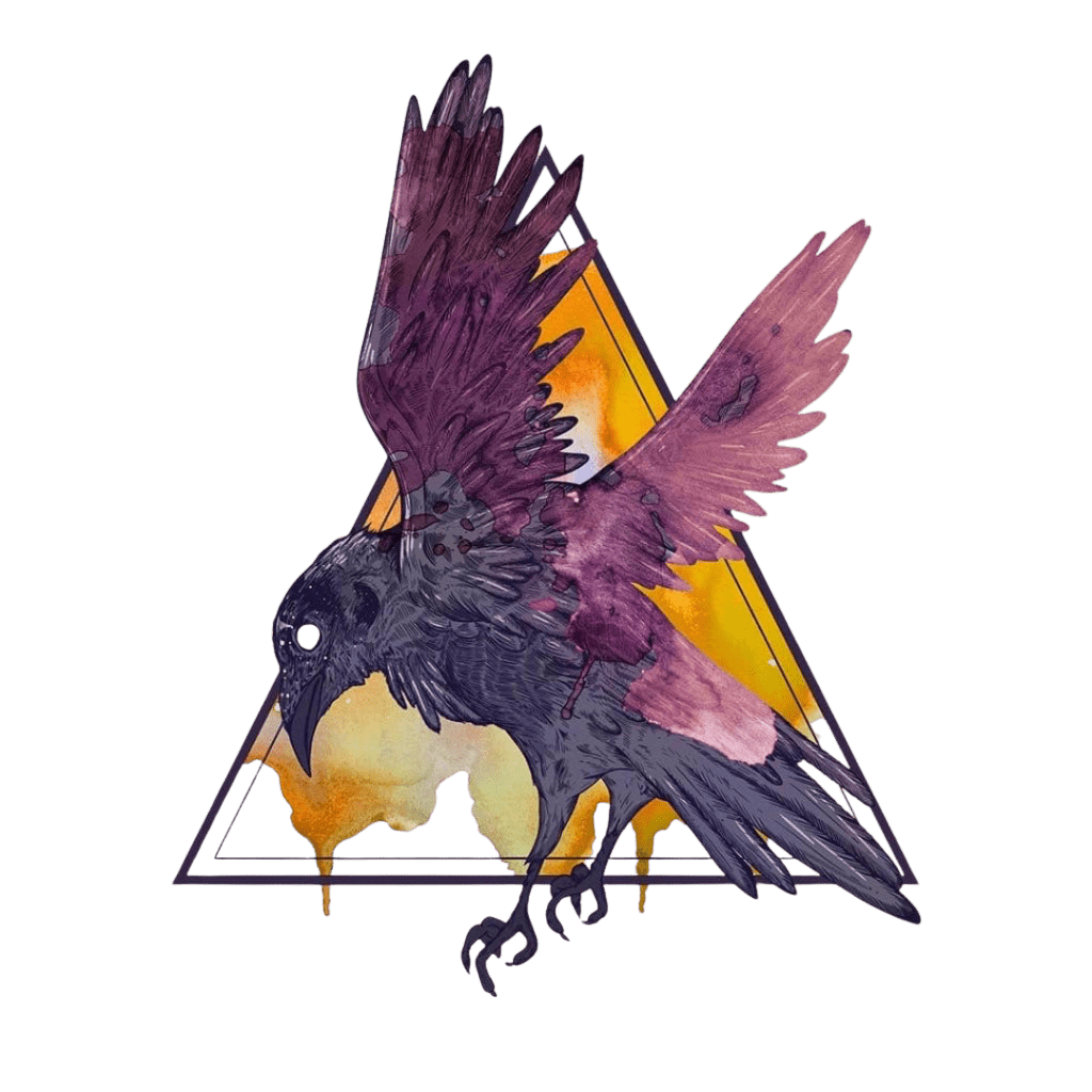 CROW WATERCOLOUR by JESS ADAMS