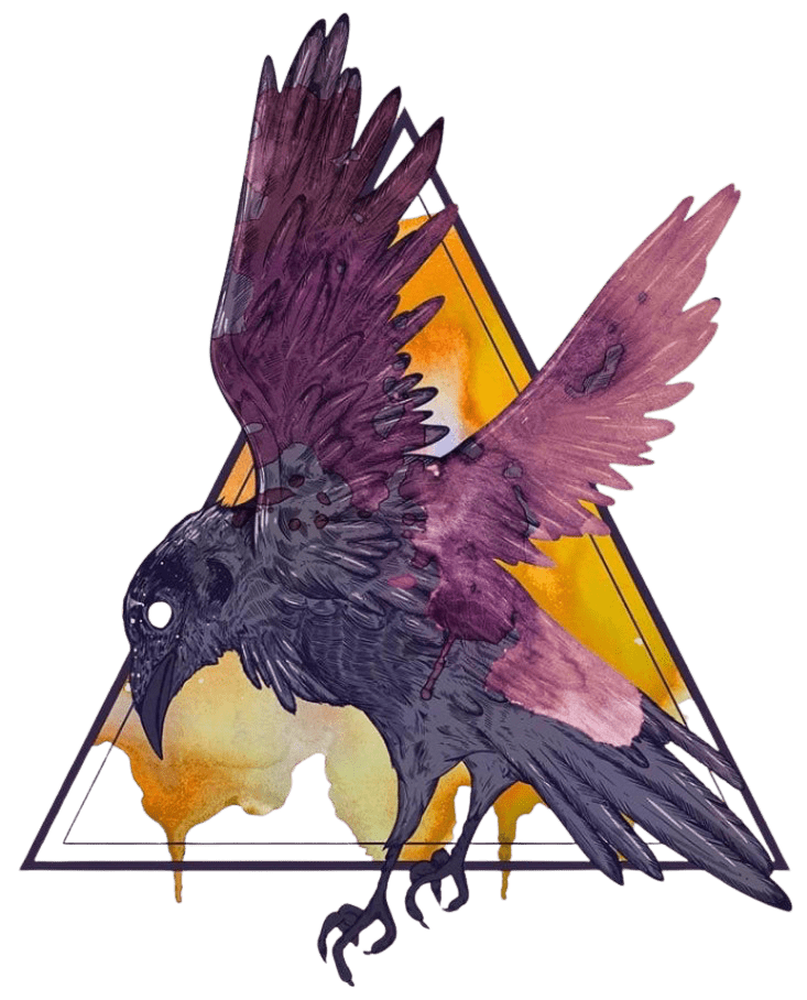 CROW WATERCOLOUR by JESS ADAMS