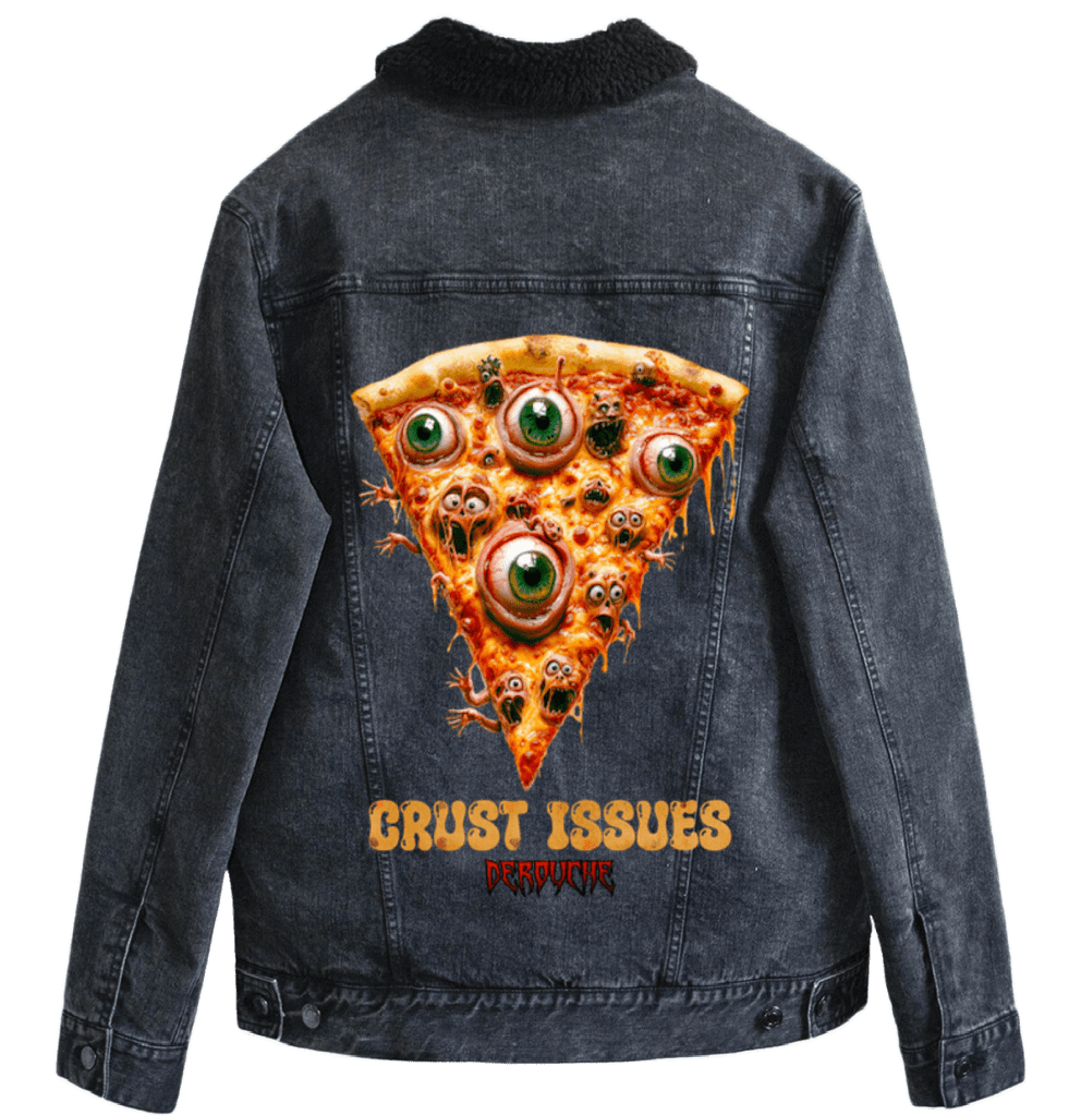 CRUST ISSUES by DeROUCHE DESIGNS custom denim jacket by DenimINK