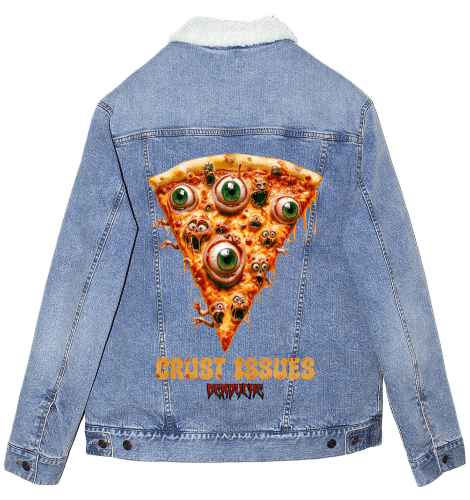 CRUST ISSUES by DeROUCHE DESIGNS custom denim jacket by DenimINK