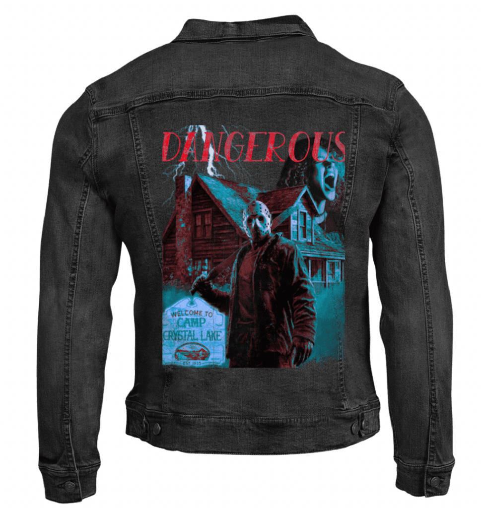 DANGEROUS by DeROUCHE DESIGNS custom denim jacket by DenimINK