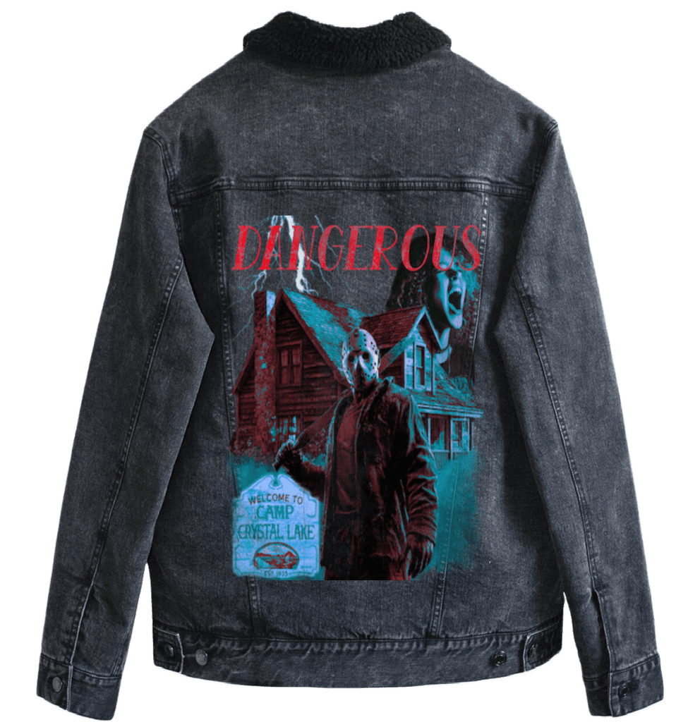 DANGEROUS by DeROUCHE DESIGNS custom denim jacket by DenimINK