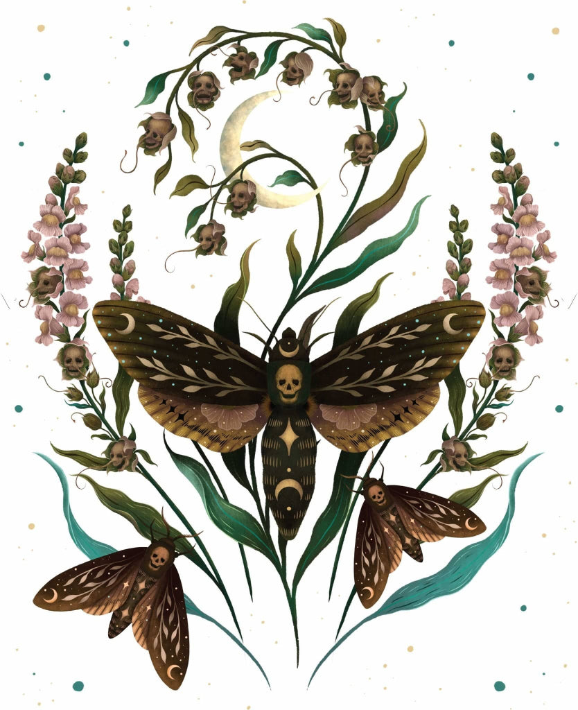 DEATH S HEAD by EPISODIC DRAWING, printed on denim jackets and other denim products: tote bags, throw pillows, table place mats, aprons