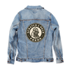 Customize &amp; Design your own Denim Jacket (hand-made) with 3 color choices of jacket: Stonewash, White, or Black. Unisex XS S M L XL 2X 3X. USA hand-crafted and USA digitally printed. Ships free within the USA &amp; also ships Internationally.
