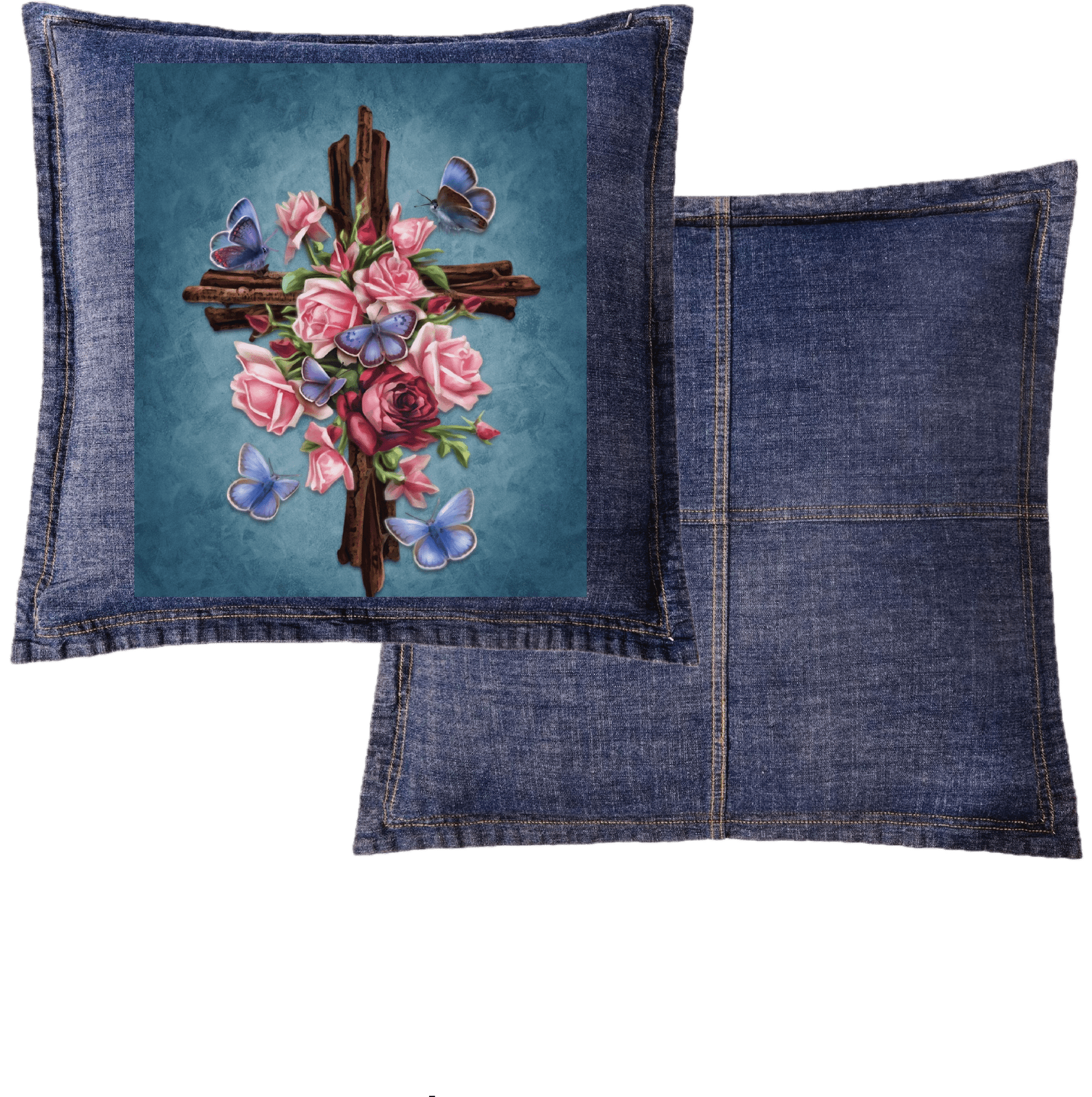 FLOWER CROSS with background by BRIGID ASHWOOD