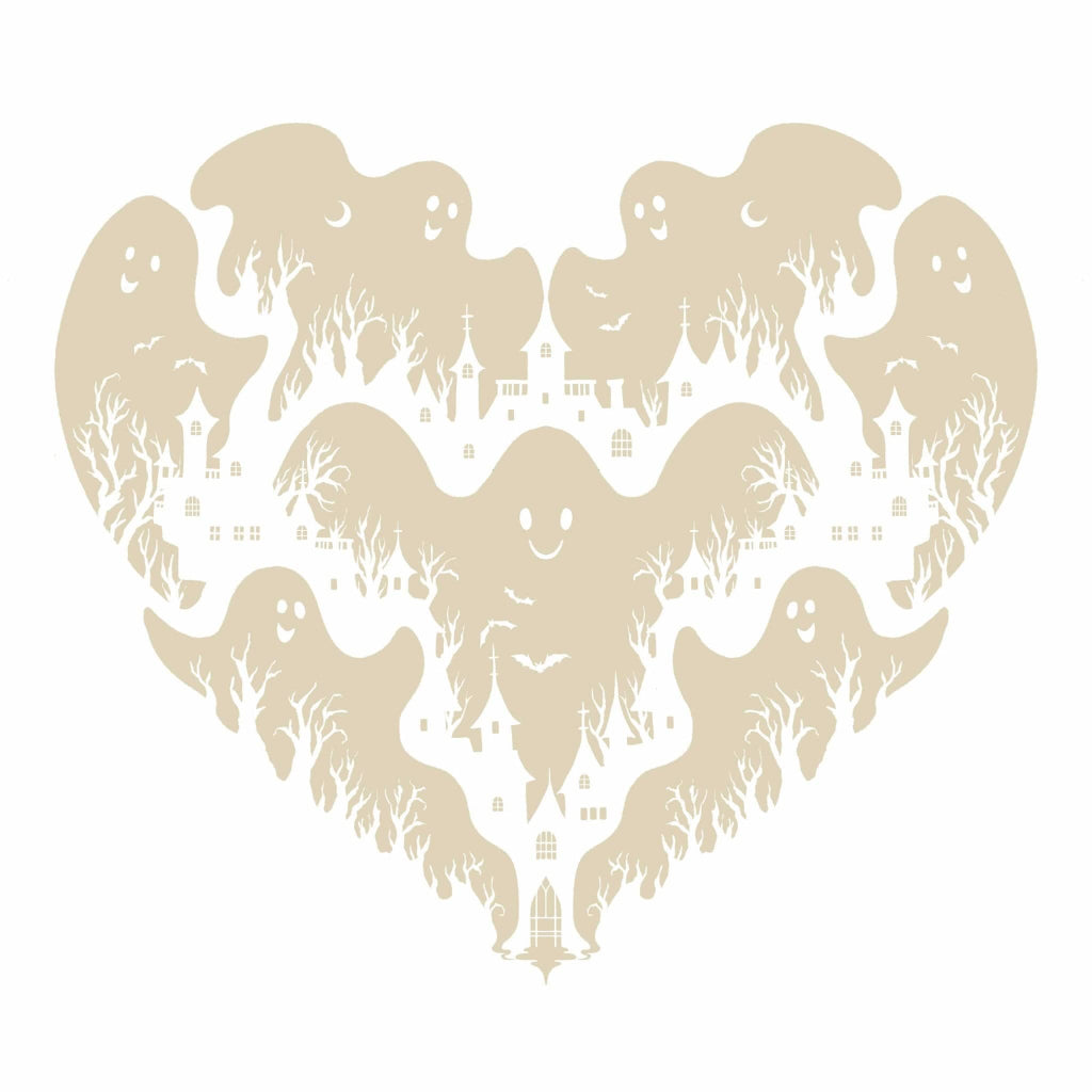 GHOST CASTLE by EPISODIC DRAWING, printed on denim jackets and other denim products: tote bags, throw pillows, table place mats, aprons