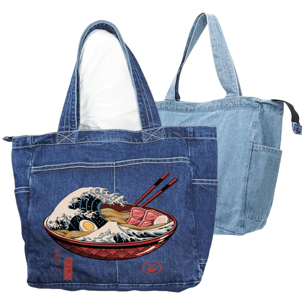 GREAT RAMEN WAVE by VINCENT TRINID custom denim jacket by DenimINK